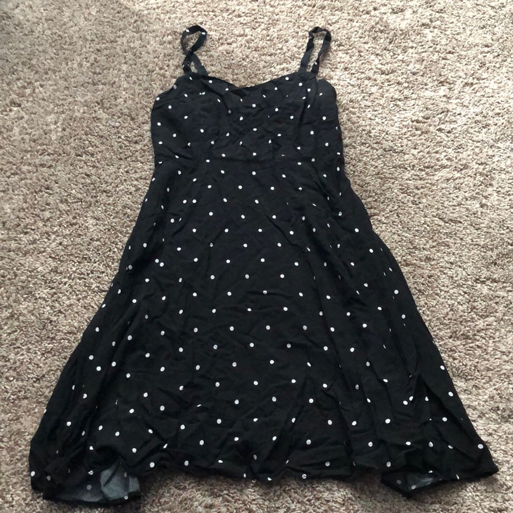 black polka dotted dress